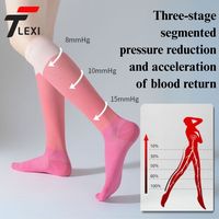 Chaussettes de compression mi-mollet en coton, respirantes, personnalisables, style sportif, avec revers de cheville tricoté, pour le cyclisme et le sport quotidien, ODM