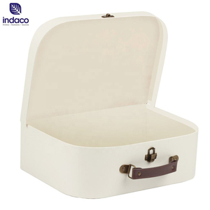 Customizable <b>Vintage</b> Cardboard Suitcase <b>Box</b> Set with Handle for Children's Gifts Logo Pattern and 4C Printing for Packaging - Product Image 3
