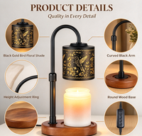 Lampe chauffe-bougie électrique avec minuterie et variateur d'intensité, idéale comme décoration d'intérieur, cadeau pour Thanksgiving et Noël