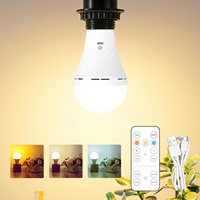 Ampoule LED rechargeable 5W avec télécommande et chargement USB, éclairage d'urgence pour la maison et le camping