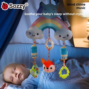 Neonato carillon a vento ciondolo in plastica morbida letto per auto giocattolo per auto arcobaleno educativo - Product Image 3