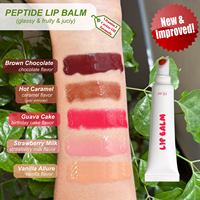 Peptide Hydratant Brillant À Lèvres Miroir Réfléchissant Finition Gamme De Couleurs Vibrantes Formule Riche En Humidité Tube Blanc Personnalisable Cosmétique