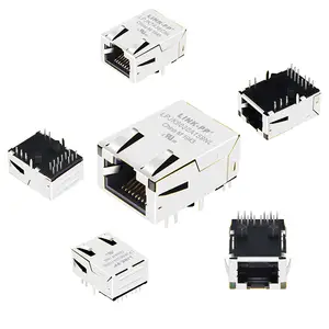 Custom Industrial Shielded 10 Pin Single Port Led Rj 45 Fastjack Rj45 Connector Jack With Poe