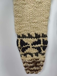Casual Hand Knit Cardigan with Distinctive <b>Bull</b> <b>Skull</b> Motif and Geometric Patterns Showcasing Artisanal Craftsmanship - Product Image 5