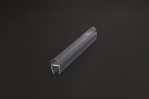 Pvc <strong>Clear</strong> Plastic F Type Curved Glass Shower <strong>Door</strong> Seal <strong>Strip</strong> Applicable for 5mm, 6mm,8mm,10mm and 12mm - Product Image 2