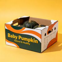 Boîtes d'emballage en carton ondulé de qualité alimentaire pour citrouilles de bébé, livraison en 72H