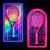 Kerajinan Dinding Akrilik Dekoratif, Hadiah Kenang-kenangan Khusus untuk Penggemar Tenis, Bingkai Pajangan Raket Tenis untuk Dinding