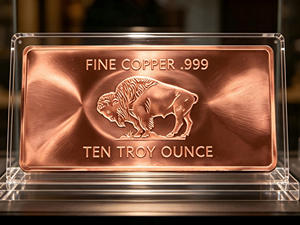 Barre de cuivre fin, 10 onces, rectangulaire, motif buffle, gravée et frappée à la presse, pour ornement de maison - Product Image 4