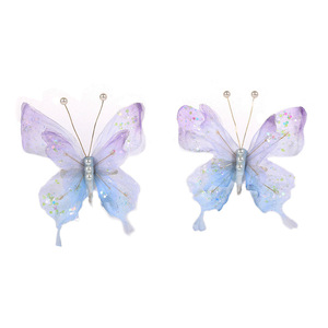 Nuevo accesorio para el cabello de estilo chino tradicional, diseño original, hecho a mano, con guasa degradada morada, motivos florales, de insectos y mariposas. - Product Image 5