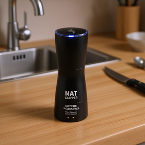 Moulin à sel et à poivre électrique, alimenté par batterie, indicateur LED, capteur de gravité automatique, machine à épices noire CJ-CJCF2420494 - Product Image 2