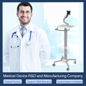 Draagbare Mobiele Medische Kar Met Laptop <span class=keywords><strong>Trolley</strong></span> Metalen Rollende Standaard Voor Ipad & Tablet Voor Ziekenhuis Ultrasone Behandeling - Product Image 2