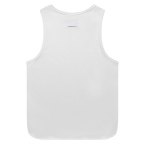 Camiseta sin mangas básica minimalista 100% algodón puro para <span class=keywords><strong>hombre</strong></span>, con dobladillo curvo, transpirable, en negro y <span class=keywords><strong>blanco</strong></span>, de punto, informal, para verano. - Product Image 1