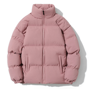 Veste en duvet d'hiver pour hommes nouvelle taille grande couleur unie avec col montant <span class=keywords><strong>manteau</strong></span> en coton épaissi rembourré style formel pour les couples - Product Image 4