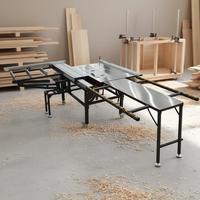 Scie à table coulissante pour le travail du bois JBT600, sans bavures, coupe à 90/45 degrés, scie à panneaux