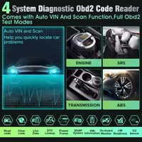 Actualización gratuita de por vida original KINGBOLEN S800 4 sistema herramienta de diagnóstico de coche OBD2 lector de código 15 funciones de reinicio IMMO DPF Adblue