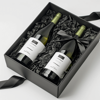 Custom Logo Luxury Brandy Glass Bottles Gift Paper Box Recyclable Champagne Red Wine Packaging Rigid Box