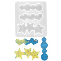 Kit d'accessoires pour pinces à cheveux pour filles en résine époxy cristalline DIY, formes irrégulières variées, silicone finition miroir