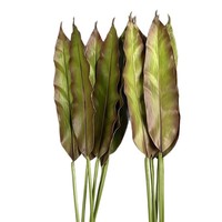 Daun Kura-kura Simulasi Hujan Musim Semi, Daun Cattail Hijau, Daun Bunga Matahari Besar 30-100cm, Cokelat, Perlengkapan Fotografi untuk Dekorasi Pernikahan dan Rumah