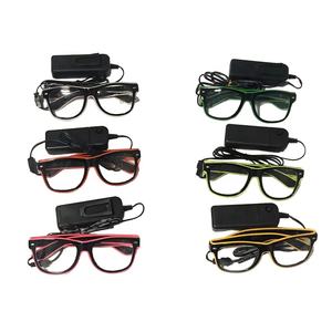 ניאון הוביל משקפי שמש מסיבה מהבהב גל תיל זוהר משקפיים זוהרים חידוש חתונה & סיום אספקה חג המולד מתנות - Product Image 4