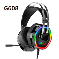 Headset Gaming JERTECH Factory G615 dengan Mikrofon, Peredam Kebisingan, Bass Stereo, Over-Head, untuk Kantor dan Gamer