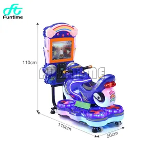 Máquina de columpio de juego para niños que funciona con monedas de motocicleta Fengsu 3D