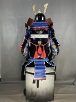 Otantik Samuray Zırhı Ejderha Oymalı Kabuto Miğferi Tam Menpo ve Tüm Vücut Koruyucuları Yetişkinler İçin Giyilebilir Dekoratif ve Performans Amaçlı