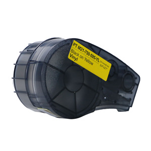 Cartouche d'étiquettes en vinyle M21-750-595-YL 0,75'' 6,4m pour imprimante d'étiquettes portable <span class=keywords><strong>Brady</strong></span> BMP21 Noir sur Jaune - Product Image 2