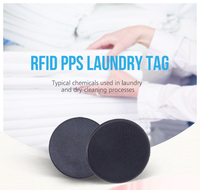 Étiquette RFID intelligente PPS 30 mm pour la gestion du linge, mémoire 1K bits ICODE SLIX, étiquettes électroniques à induction, jetons industriels lavables à l'eau