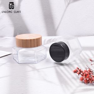 LLG Conception Personnalisée Forme de Luxe Pure Fleur Miel Emballage Bouteille Bocaux En Verre Unique Avec Couvercles En Métal Ou En Bois - Product Image 5