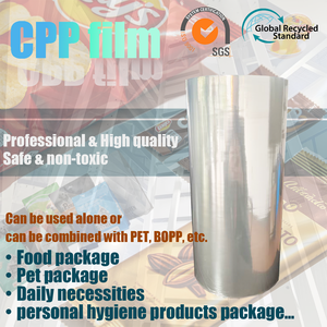 Film CPP personnalisé non imprimé pour l'emballage d'aliments, de vêtements, de serviettes hygiéniques, de fleurs et de produits de soins personnels – Substrat de film composite - Product Image 1