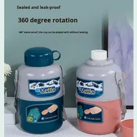 Bouteille d'eau de sport en PP enduit avec sangle d'hydratation à boire directement pour le fitness, les voyages et les activités de plein air