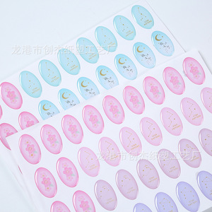 Chuangjie Custom Transparent Epoxy Resin <b>Stickers</b> Colored Round Logo Printing <b>Fruit</b> Vegetable Labels Environmentally Friendly - Product Image 1