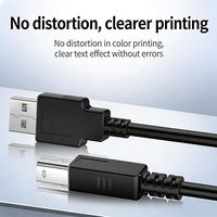 Kabel Printer USB 2.0 Hitam Berkualitas Tinggi JILIAN Berlapis Nikel Tipe A Male ke Tipe B Male