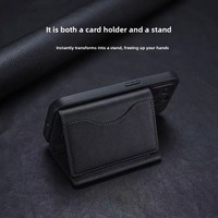 Portefeuille en cuir à fermeture magnétique pour homme, portefeuille à trois volets pour tous types de téléphones avec porte-téléphone et porte-cartes magnétique