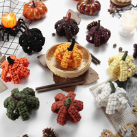 Kit de tricot de citrouille bricolage Kit de macramé avec tutoriel pour débutant au crochet Kit d'artisanat écologique cadeau d'Halloween