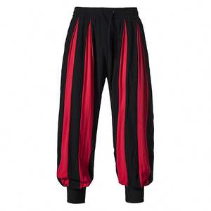 Pantalones casuales de algodón de cáñamo para <span class=keywords><strong>hombre</strong></span> a la moda de verano estilo Harem ligero con pantalón de <span class=keywords><strong>chándal</strong></span> a juego de Color frontal plano - Product Image 5