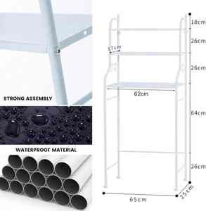 3-Tier Space Savor Over the Toilet <b>Storage</b> Rack Above Washer Standing Bathroom Organizer <b>Laundry</b> Shelf Washing Machine Rack - Product Image 4