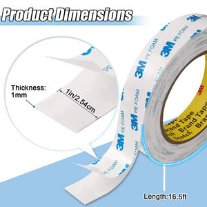 3M Double Sided Tape Heavy Wall Installation Tape Strong Adhesive Installation Foam Tape <b>for</b> <b>Picture</b> Poster <b>Hanging</b> - Product Image 2
