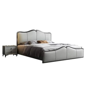 आधुनिक अमेरिकी बेडरूम फर्नीचर लक्जरी चमड़े की लाइट फ्रेम रानी/किंग आकार बिस्तर युवा बच्चों के लिए नरम बिस्तर - Product Image 5