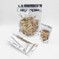 YR avant clair doré/argent dos debout refermable Ziplock feuille d'aluminium emballage stockage des aliments Doypack pochettes sacs
