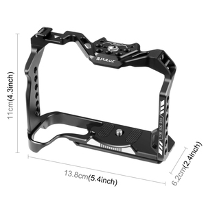 Alta calidad para <span class=keywords><strong>Canon</strong></span> <span class=keywords><strong>EOS</strong></span> <span class=keywords><strong>R10</strong></span> PULUZ Metal Camera Cage Stabilizer Rig - Product Image 1
