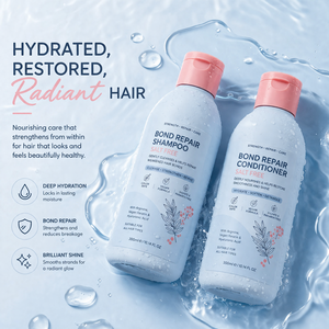 Set de Champú y Acondicionador Reparador de Enlaces OEM ODM |   Queratina y Ácido Hialurónico |   <span class=keywords><strong>Sin</strong></span> Sulfatos, Vegano, Marca Privada para Cabello Dañado - Product Image 4