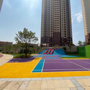 Tất cả trong một ướt đổ liền mạch EPDM hạt cao su cho trẻ em an toàn sân chơi cao su sàn - Product Image 4