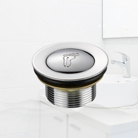 Joyhoo-Tapón emergente para desagüe de bañera, desbordamiento exclusivo G 1 1/2, cromado, de aleación de Zinc