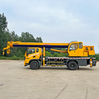 Vente directe usine Xinguo Grue mobile hydraulique sur camion de 5 à 12 tonnes avec moteur Yuchai, hauteur de levage de 35 m, composants moteur et engrenages