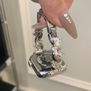 <span class=keywords><strong>Bracelet</strong></span> en métal diamanté pour <span class=keywords><strong>Apple</strong></span> <span class=keywords><strong>Watch</strong></span> S10, SE3, S11, S987, compatible avec les modèles féminins - Product Image 3