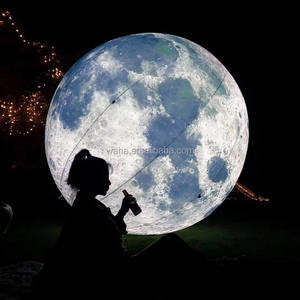 ลูกบอลดวงจันทร์เป่าลม LED ขนาดยักษ์ & ของตกแต่งทรงโลก วัสดุอ็อกซ์ฟอร์ด/พีวีซี 16 สี พร้อมพัดลมในตัว - Product Image 5