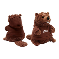 Jouet en peluche personnalisé OEM, castor en peluche doux pour la vente en gros, décoration de boutique de cadeaux, jouet en peluche castor