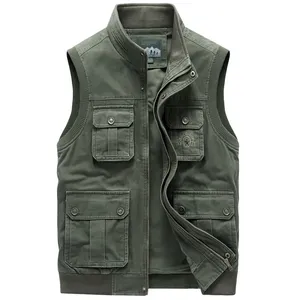 <span class=keywords><strong>Gilet</strong></span> de travail multi-poches LAYENNE pour homme, <span class=keywords><strong>en</strong></span> coton, surdimensionné, pour photographe, noir, <span class=keywords><strong>en</strong></span> <span class=keywords><strong>maille</strong></span>, coupe-vent, pour la pêche <span class=keywords><strong>en</strong></span> plein air, <span class=keywords><strong>en</strong></span> coton - Product Image 2