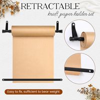 JH-Mech coupe-rouleau de papier et distributeur de long 24 "ou mural distributeur d'emballage de coupe-papier kraft humide